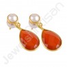 Red Onyx Earring 925 Sterling Silver Earring Gold Vermeil Earring