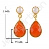 Red Onyx Earring 925 Sterling Silver Earring Gold Vermeil Earring
