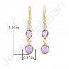 Amethyst Earring 925 Sterling Silver Earring 18 K Gold-Plated Earring