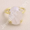 Gold Vermeil Rainbow Moonstone Gold Plated Ring