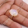 Gold Vermeil Rainbow Moonstone Gold Plated Ring