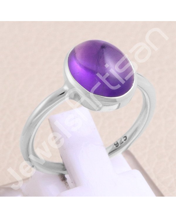 Amethyst Gemstone 925 Sterling Silver Ring