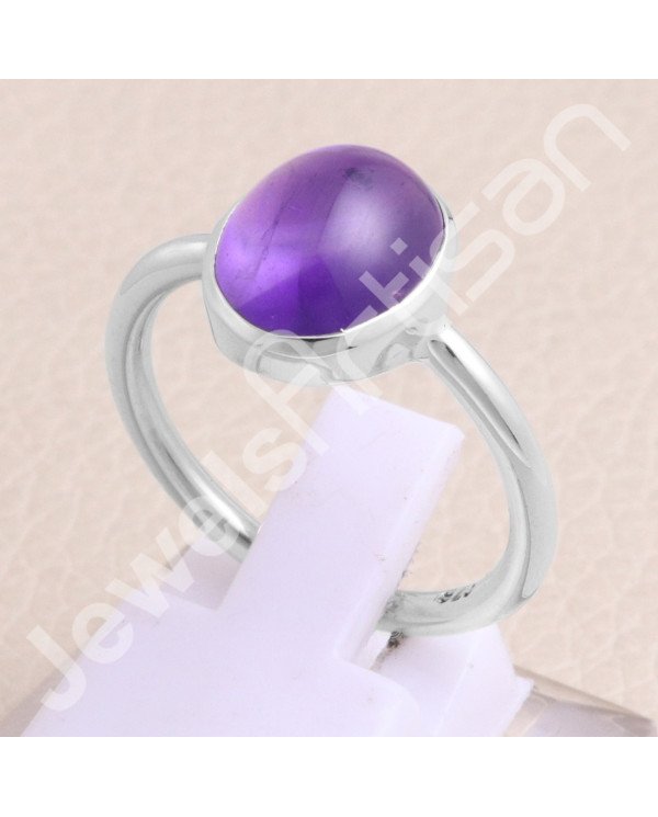 Amethyst Gemstone 925 Sterling Silver Ring