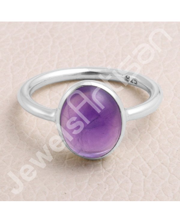Amethyst Gemstone 925 Sterling Silver Ring