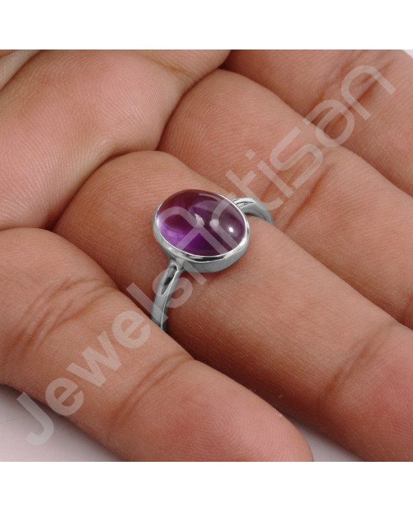 Amethyst Gemstone 925 Sterling Silver Ring