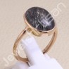 Tourmalinated Quartz Ring 925 Sterling Silver Ring Rose Gold Ring