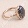 Tourmalinated Quartz Ring 925 Sterling Silver Ring Rose Gold Ring