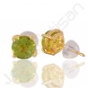 Peridot Gemstone Studs Sterling Silver Studs Gold Vermeil Studs