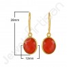 Red Onyx Earrings Gold Vermeil Earrings 925 Solid Silver Earrings