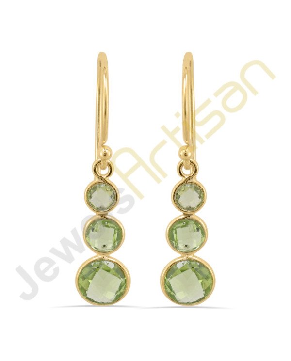 August Birthstone Earrings Peridot Earrings 925 Solid Silver Earrings