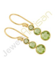 August Birthstone Earrings Peridot Earrings 925 Solid Silver Earrings