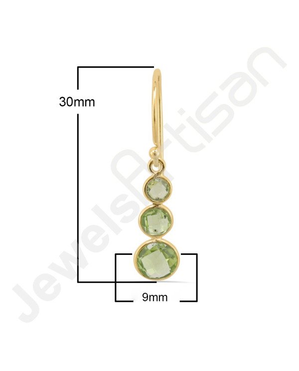 August Birthstone Earrings Peridot Earrings 925 Solid Silver Earrings