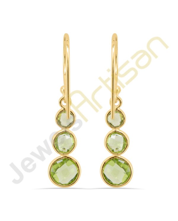 August Birthstone Earrings Peridot Earrings 925 Solid Silver Earrings