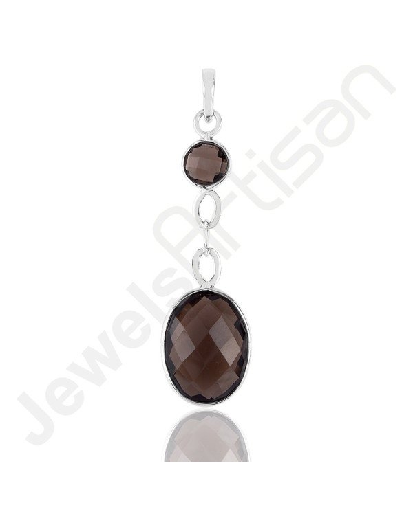 Smoky Quartz Pendant | 925 Sterling Silver Handmade Jewelry