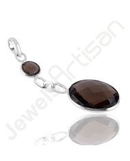 Smoky Quartz Pendant 925 Sterling Silver Pendant Handcrafted Pendant