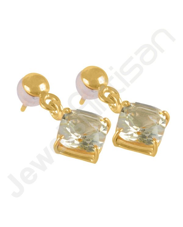 Green Amethyst Earrings Prasiolite earrings 925 Solid Silver Earrings