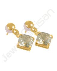 Green Amethyst Earrings Prasiolite earrings 925 Solid Silver Earrings