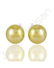 Green Pearl Gemstone Studs 925 Sterling Silver Studs Handmade Studs