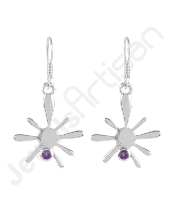 February Birthstone Earrings 925 Sterling Silver Earrings Amethyst Earrings
