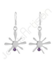 February Birthstone Earrings 925 Sterling Silver Earrings Amethyst Earrings