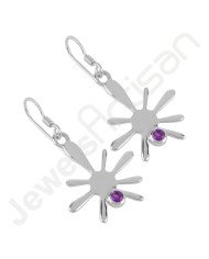 February Birthstone Earrings 925 Sterling Silver Earrings Amethyst Earrings