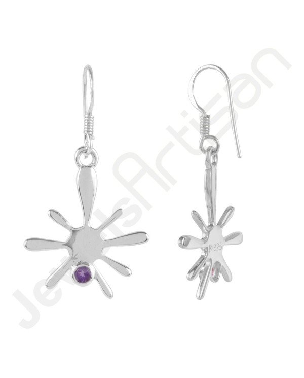 February Birthstone Earrings 925 Sterling Silver Earrings Amethyst Earrings