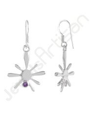 February Birthstone Earrings 925 Sterling Silver Earrings Amethyst Earrings