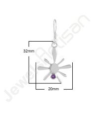 February Birthstone Earrings 925 Sterling Silver Earrings Amethyst Earrings