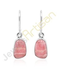 Rhodochrosite Earring 925 Sterling Silver Earring Ear-Wired Earring
