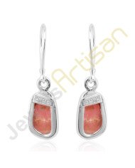 Rhodochrosite Earring 925 Sterling Silver Earring Ear-Wired Earring