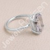 Classic Solitaire Ring Sterling Silver Ring Tourmalinated Quartz Ring