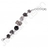 Tourmanilated Quartz Bracelet Sterling Silver Bracelet Handmade Bracelet