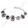 Tourmanilated Quartz Bracelet Sterling Silver Bracelet Handmade Bracelet
