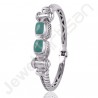 Tibetan Turquoise Bangle Rope Design Bangle 925 Sterling Silver Bangle