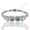 Tibetan Turquoise Bangle Rope Design Bangle 925 Sterling Silver Bangle