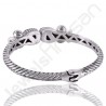 Tibetan Turquoise Bangle Rope Design Bangle 925 Sterling Silver Bangle
