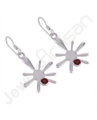 January Birthstone Earrings 925 Sterling Silver Earrings Garnet Earrings