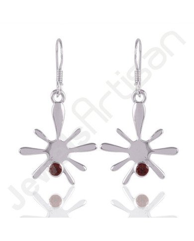 January Birthstone Earrings 925 Sterling Silver Earrings Garnet Earrings