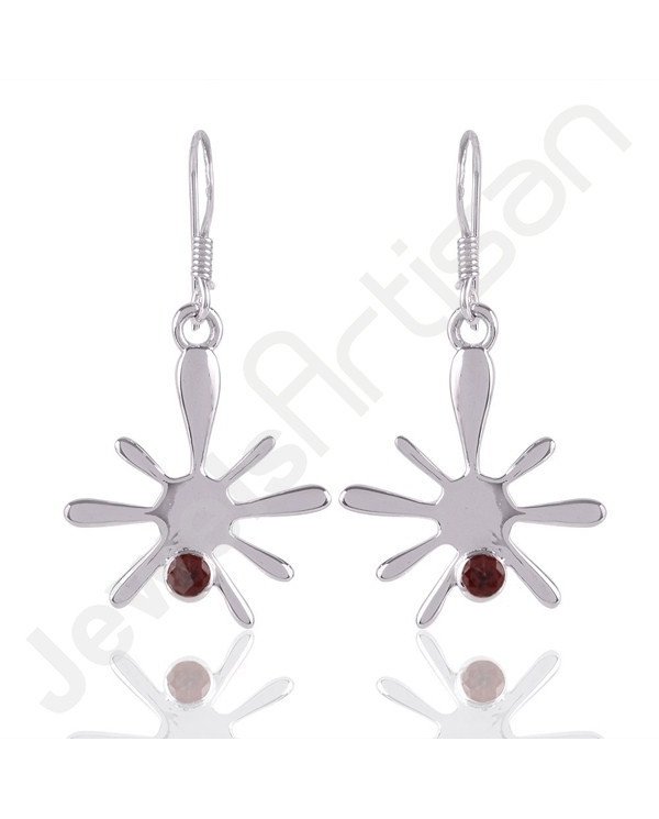 January Birthstone Earrings 925 Sterling Silver Earrings Garnet Earrings