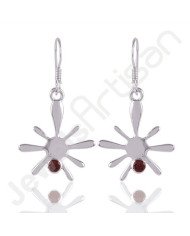 January Birthstone Earrings 925 Sterling Silver Earrings Garnet Earrings