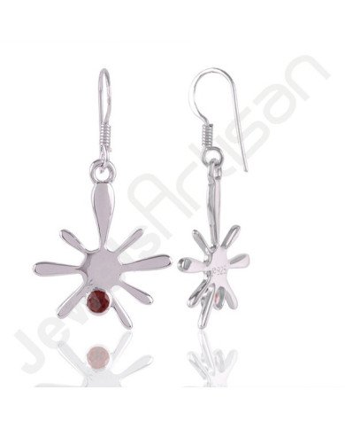 January Birthstone Earrings 925 Sterling Silver Earrings Garnet Earrings