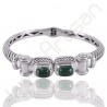 Malachite Bangle Rope Design Bangle 925 Sterling Silver Bangle