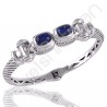 Lapis Bangle Rope Design Bangle 925 Sterling Silver Bangle