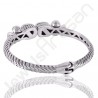 Lapis Bangle Rope Design Bangle 925 Sterling Silver Bangle