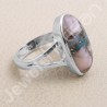 Pink Spiny Oyster Turquoise Ring 925 Sterling Silver Ring Gemstone Ring