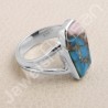 Pink Spiny Oyster Turquoise Ring 925 Sterling Silver Ring Gemstone Ring