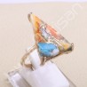 Rose Gold Plated Ring 925 Sterling Silver Ring Spiny Turquoise Ring
