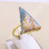 Spiny Oyster Turquoise Ring Gold-Plated Ring 925 Solid Silver Ring