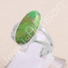 Mohave Turquoise Ring Solitaire Silver Ring 925 Sterling Silver Ring
