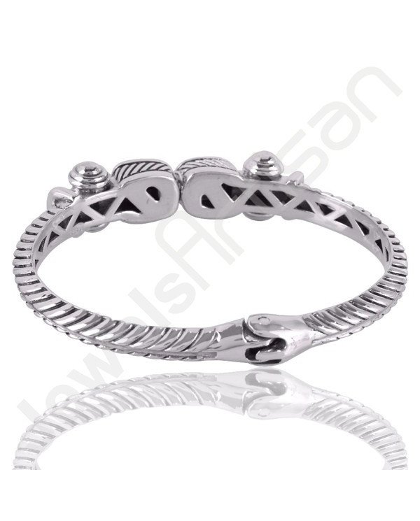 Black Onyx Bangle Rope Design Bangle 925 Sterling Silver Bangle